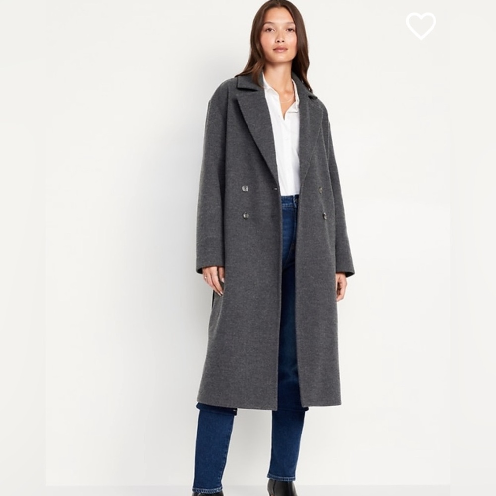 NWT Old Navy Longline Belted Career Office Trench Wrap Coat XL Tall